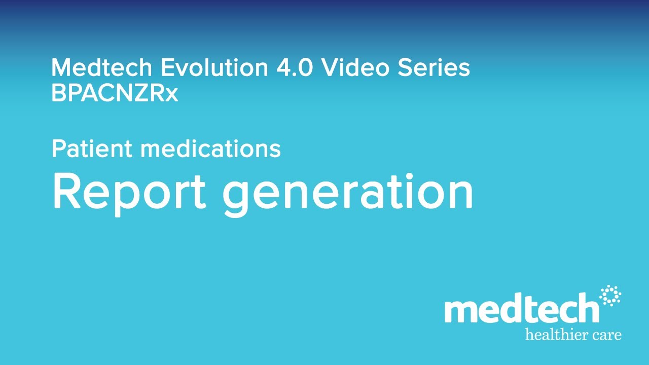BPACNZRx Report Generation