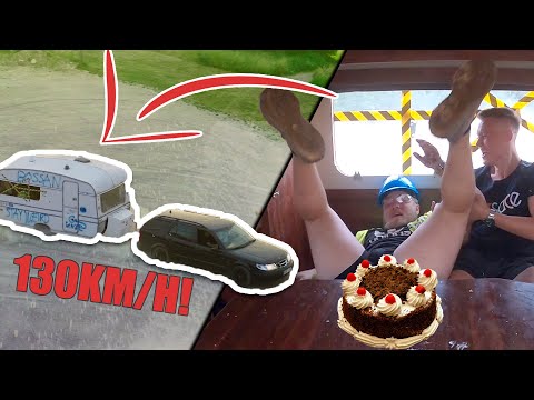 BAKAR TÅRTA I EN KÖRANDE HUSVAGN *130KM/H*