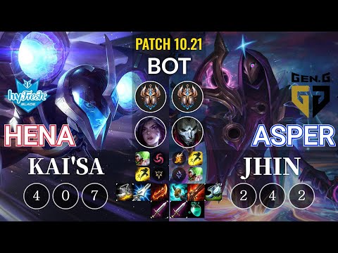 hyF Hena Kai'Sa vs GEN Asper Jhin Bot - KR Patch 10.21