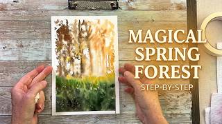 Magical Spring Forest: Step-by-Step Watercolor Painting
