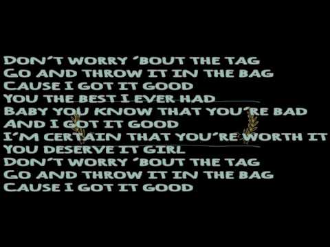 Got it good lyric video