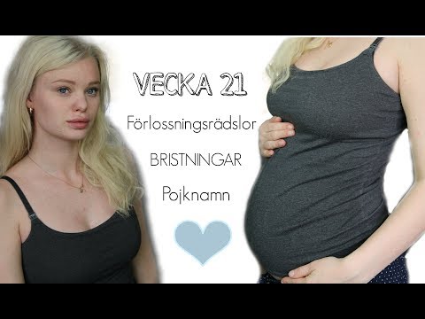 Vecka 21 - förlossningsrädsla och bristningar