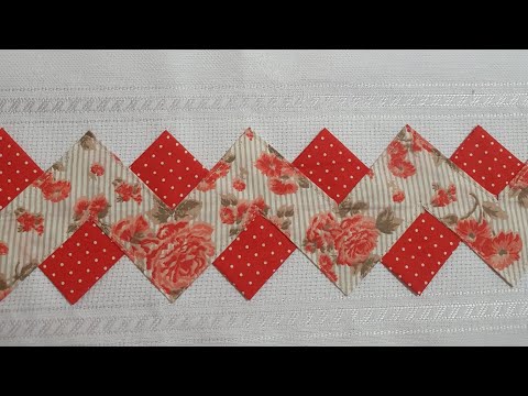 Barrado em zig zag patchwork