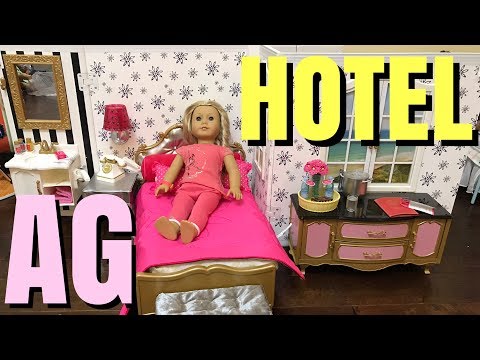 American Girl Grand Hotel Unboxing with Luggage Cart, Room Service Set, and Luggage Set