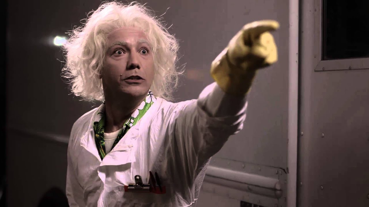 Gino D'Acampo is Doc Brown in Back To The Future