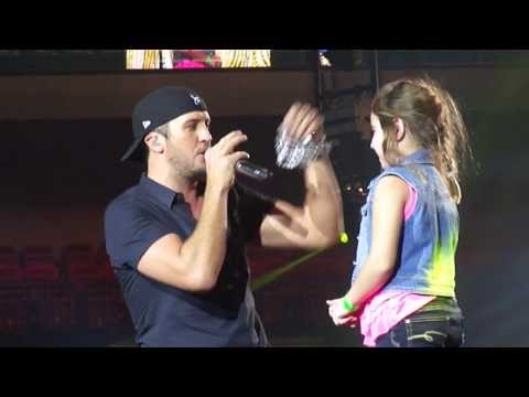 Luke Bryan brings little girl on stage- Is Someone Else Calling You Baby