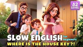 Grace Lost Her House Key... Then Blamed Everyone!I Slow English Listening Story (A2)