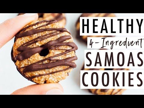Homemade Girl Scout Cookies | Healthy 4-Ingredient Samoas Cookies