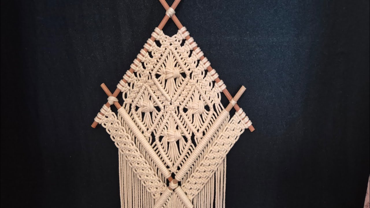 Macramé wall hanging design #macrametutorial #macrame #tutorial #diy #handmade  #diymacrametutorial