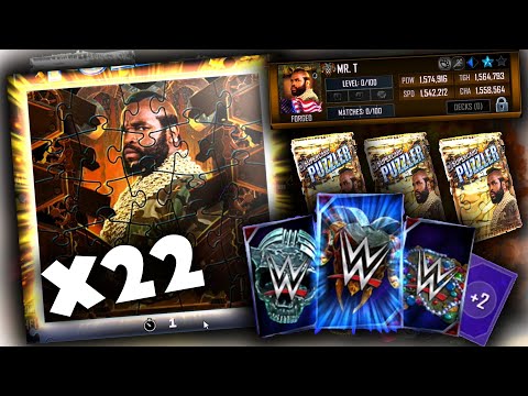 HUGE 22 PUZZLERS PACK OPENING!! - THE PUZZLER KING - WWE SUPERCARD S7