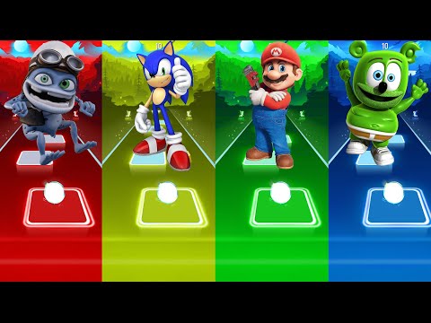 Crazy Frog vs Sonic vs Mario vs Gummy Bear - Tiles Hop
