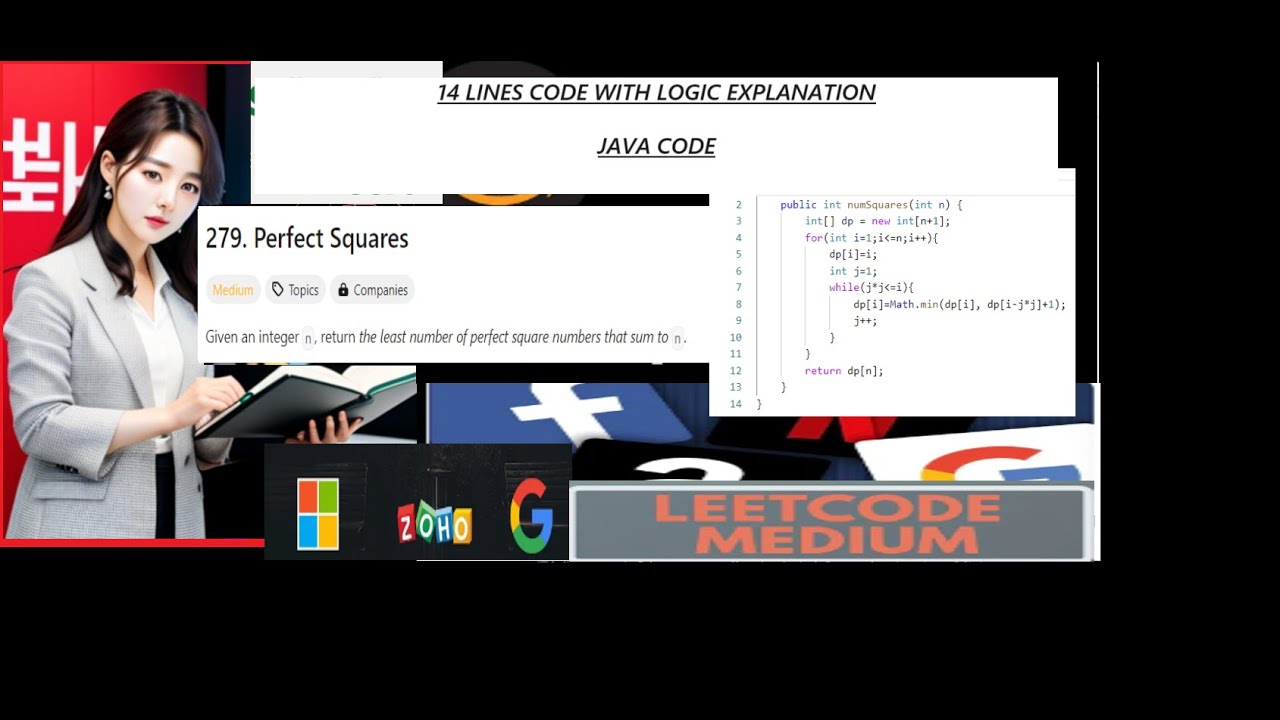LeetCode 279 Perfect Squares Java Solution | Step-by-Step Tutorial | Developer Coder#leetcode #java