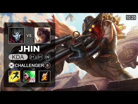 Jhin Bot vs Samira - KR Challenger Patch 10.25