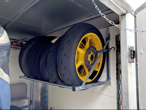 $44 Tire Rack Installed in My Trailer | Hyloft Tire Rack