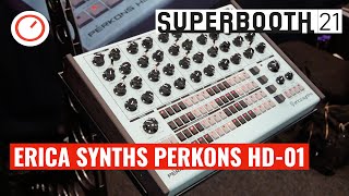 Video thumbnail for Superbooth 2021:  Erica Synths Perkons HD-01 Drum Synthesizer & KODEK Performance by SYNTH ANATOMY