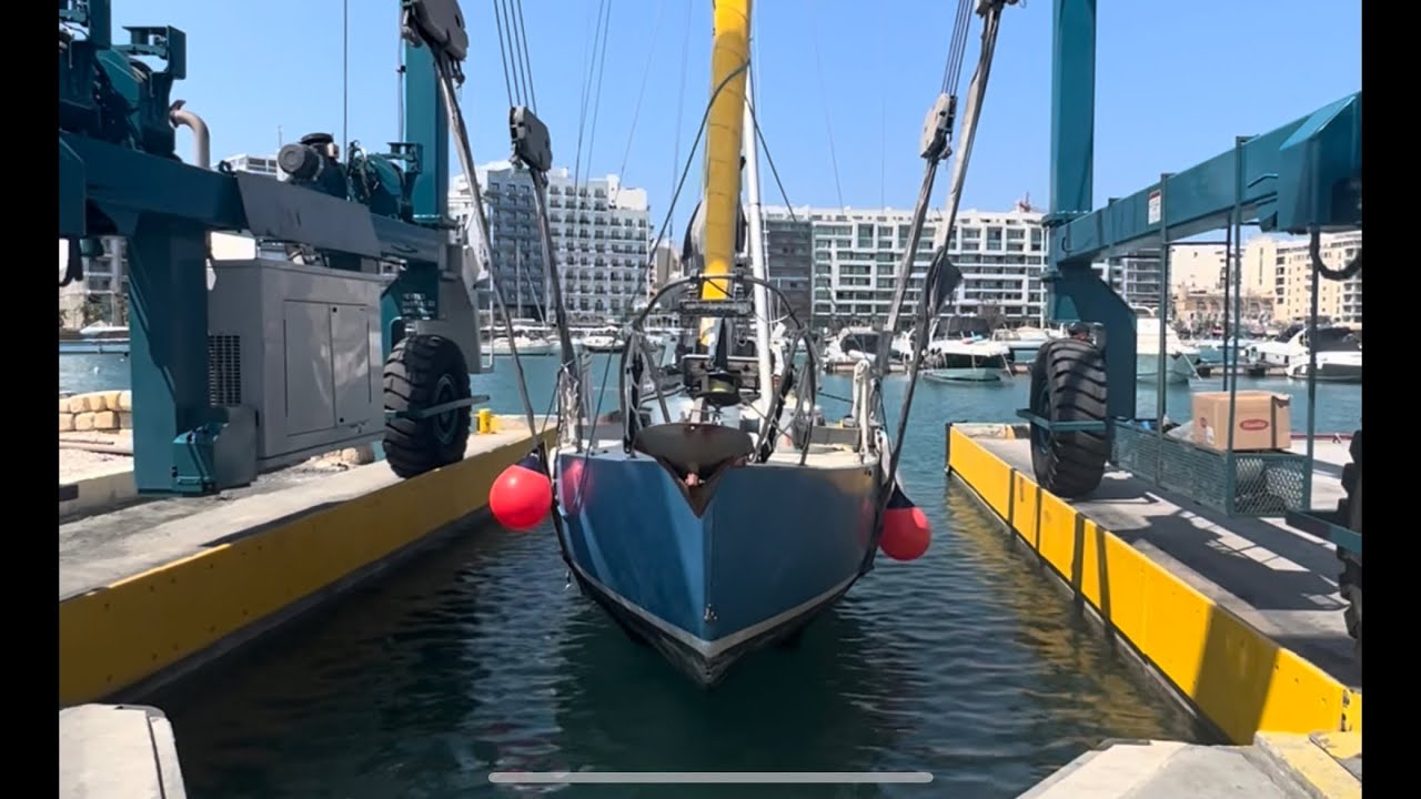 Relaunching Pickle and trying out the new sails in Malta. @Rolly Tasker Sails - Group