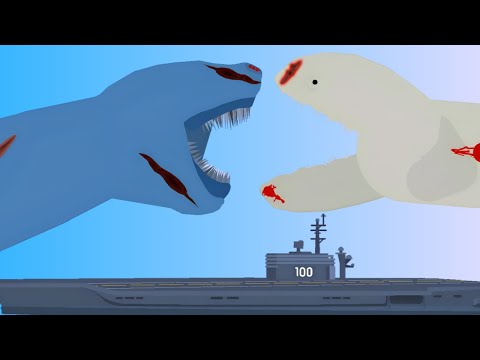 El Gran Maja vs Bloop on an Aircraft Carrier - Epic Battle of the Giants Stick Nodes Animated Battle
