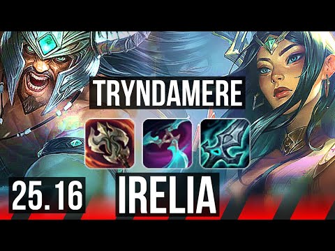 TRYNDAMERE vs IRELIA (TOP) | 4k comeback, 6 solo kills, Legendary, 10/3/6 | KR Diamond | 25.16