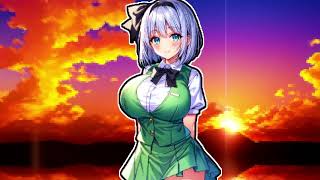 動く妖夢ちゃんと夕焼け