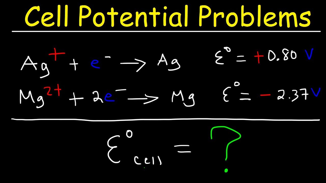 Cell Potential Problems - Electrochemistry