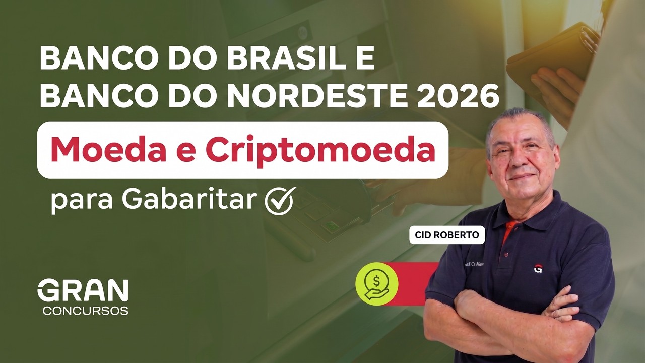 Moeda e Criptomoedas para Banco do Brasil e BNB 2026: Questões para Gabaritar