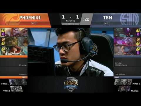 P1 vs TSM, Game 3   NA LCS 2017 Spring   Phoenix1 vs Team SoloMid G3