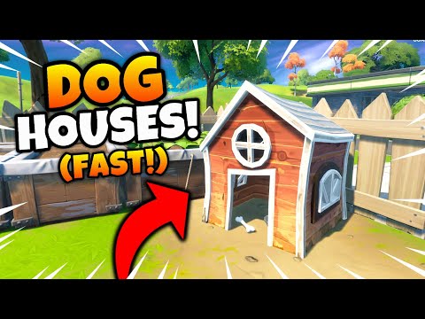 Fortnite DOG HOUSES Locations! Destroy Dog Houses FAST (Season 5 Quests/Challenge Guide)