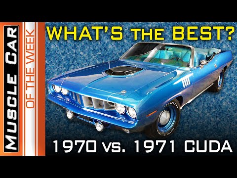 1970 and 1971 Plymouth Cudas -  Which is the best? Muscle Car Of The Week Episode #355
