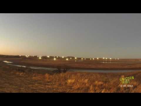 Timelapse of Dakota Access Pipeline Construction Site w  Militarized Defenses HD