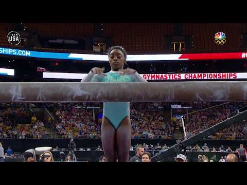 Simone Biles Completes Her Incredibly Difficult Balance Beam Routine | Summer Champions Series