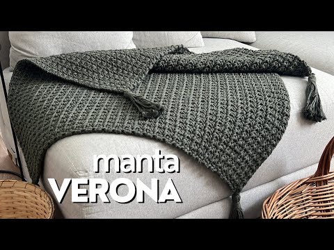 Crossed Single Crochet Stitch, VERONA BLANKET - VERONA RUG, create beautiful pieces with this lov...
