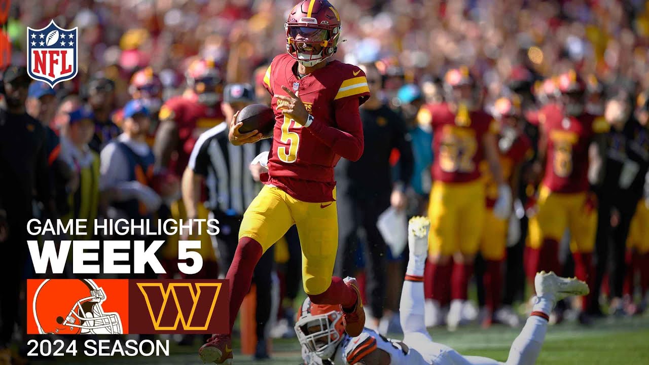 Cleveland Browns vs. Washington Commanders | 2024 Week 5 Game Highlights