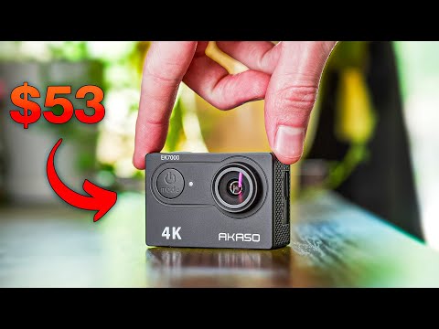 AKASO EK7000 4K30fps Action Camera with 64GB MicroSDXC U3 Memory Card Accessories Kit Bundle Ultra HD 131FT Waterproof Underwater Camera EIS WiFi Remote Control 4X Zoom, Black video review thumbnail