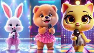 APT. BUNNY & CHOW CHOW & KITTY ROSÉ & Bruno Mars #kidssongs #funnyanimals #apt #cover #viralpets