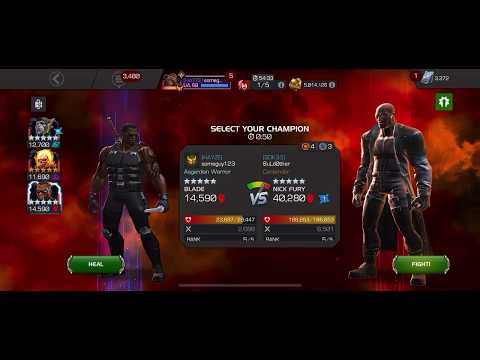 [Alliance War: T3] Blade vs. Nick Fury Miniboss | Marvel Contest of Champions
