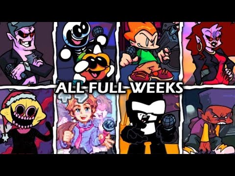 Friday Night Funkin' Week 1 to weekend 1 - (Full Weeks & Cutscenes) 