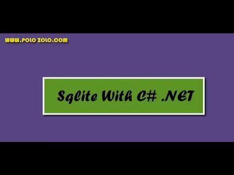SQlite C# Tutorial