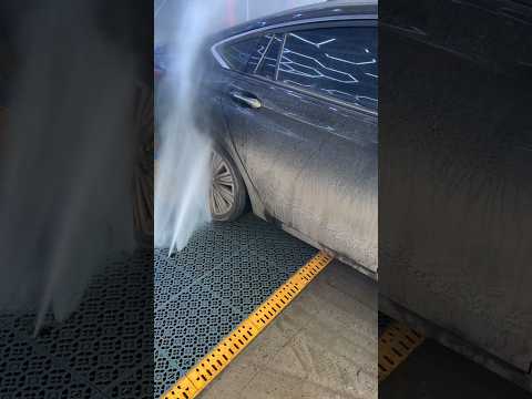 One-click start of the fully automatic car wash machine #automobile #carwashing #carwasher