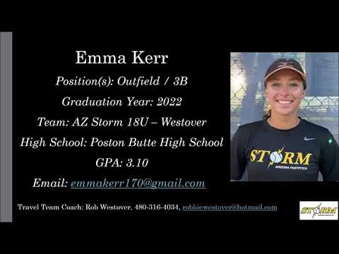 Emma Kerr Softball Skills Video - 2022 Outfield 3B