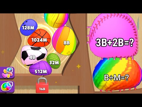 Blob Merge 3d - jelly 🆚 letter chain world puzzle 2048 balls | ASMR Merge Gameplay part 53