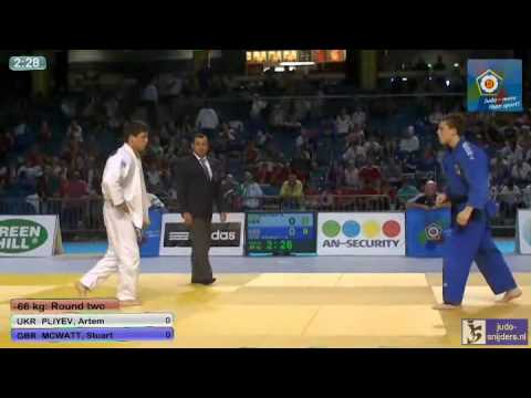 Judo 2013 European Championships U18 Tallinn: Pliyev (UKR) - McWatt (GBR) [-66kg]