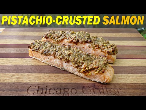 PISTACHIO CRUSTED SALMON Recipe on the Weber Q Grill