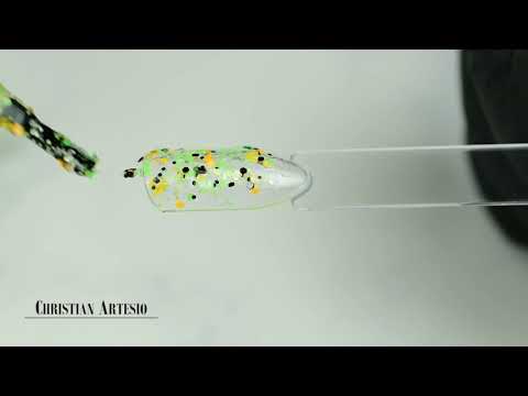 Ημιμόνιμο Βερνίκι Νυχιών Νο 206 Λαχανί Παγιέτα Flakes 10ml