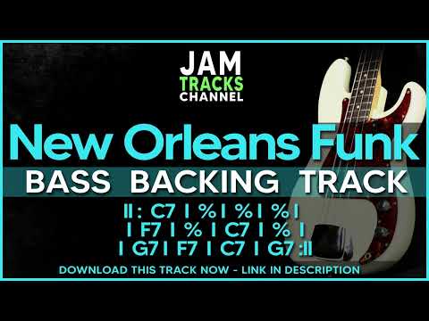 Bass Backing Track : New Orleans Funk Blues in C