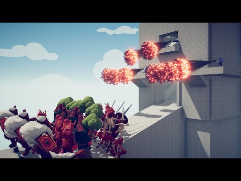 3x GODS DEFENDING TOWER AGAINST GIANTS - Totally Accurate Battle Simulator TABS
