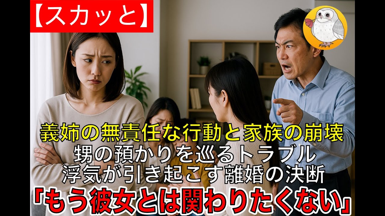 【スカッと】義姉の無責任な行動と家族の崩壊　甥の預かりを巡るトラブル　浮気が引き起こす離婚の決断　「もう彼女とは関わりたくない」