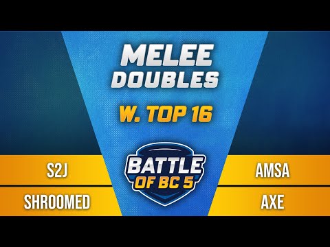 S2J / Shroomed vs aMSa / Axe - Melee Doubles Winners Top 16 - Battle of BC 5