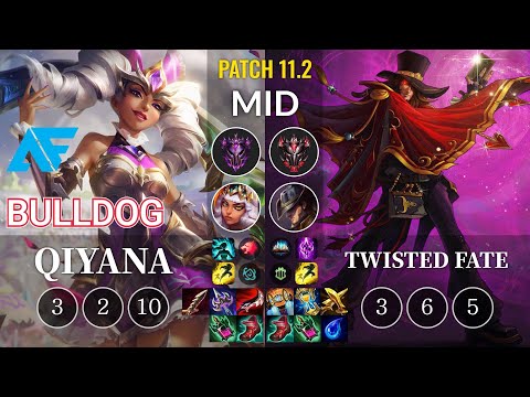 AF.A BuLLDoG Qiyana vs Twisted Fate Mid - KR Patch 11.2