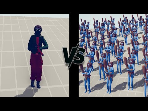 ZOMBIES SOLDIERS VS 100X MELEE UNITS - Totally Accurate Battle Simulator