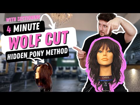 WOLF CUT IN 4 MINUTES with HIDDEN ponytails for...